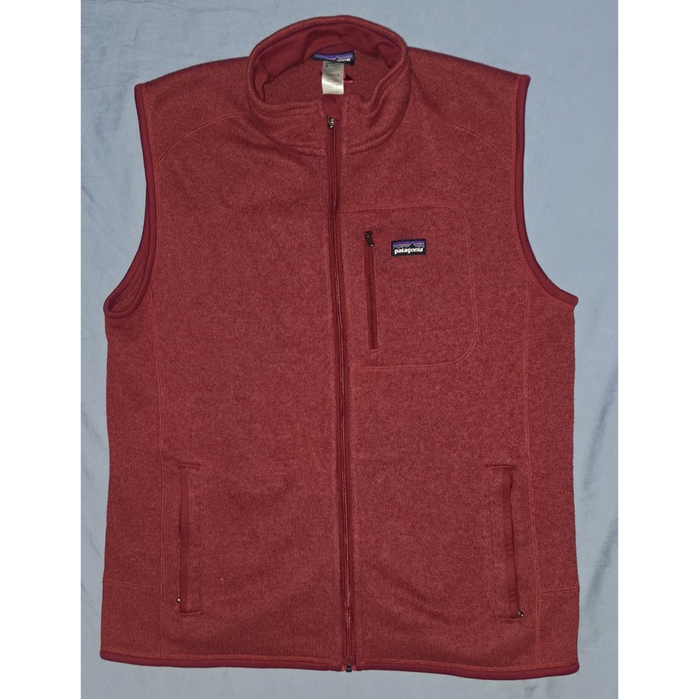 Patagonia Better Sweater Men's Vest XL Red Fleece Full Zip Mock Neck Vest